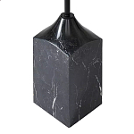 Кофейный столик с круглой столешницей и мраморным основанием Steel Reliability варинант исполнения - 3 | Loft Concept в Волгограде