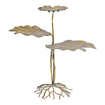 Столик приставной с тремя столешницами Тропические листья Tropical Forest gold варинант исполнения - 1 | Loft Concept в Волгограде