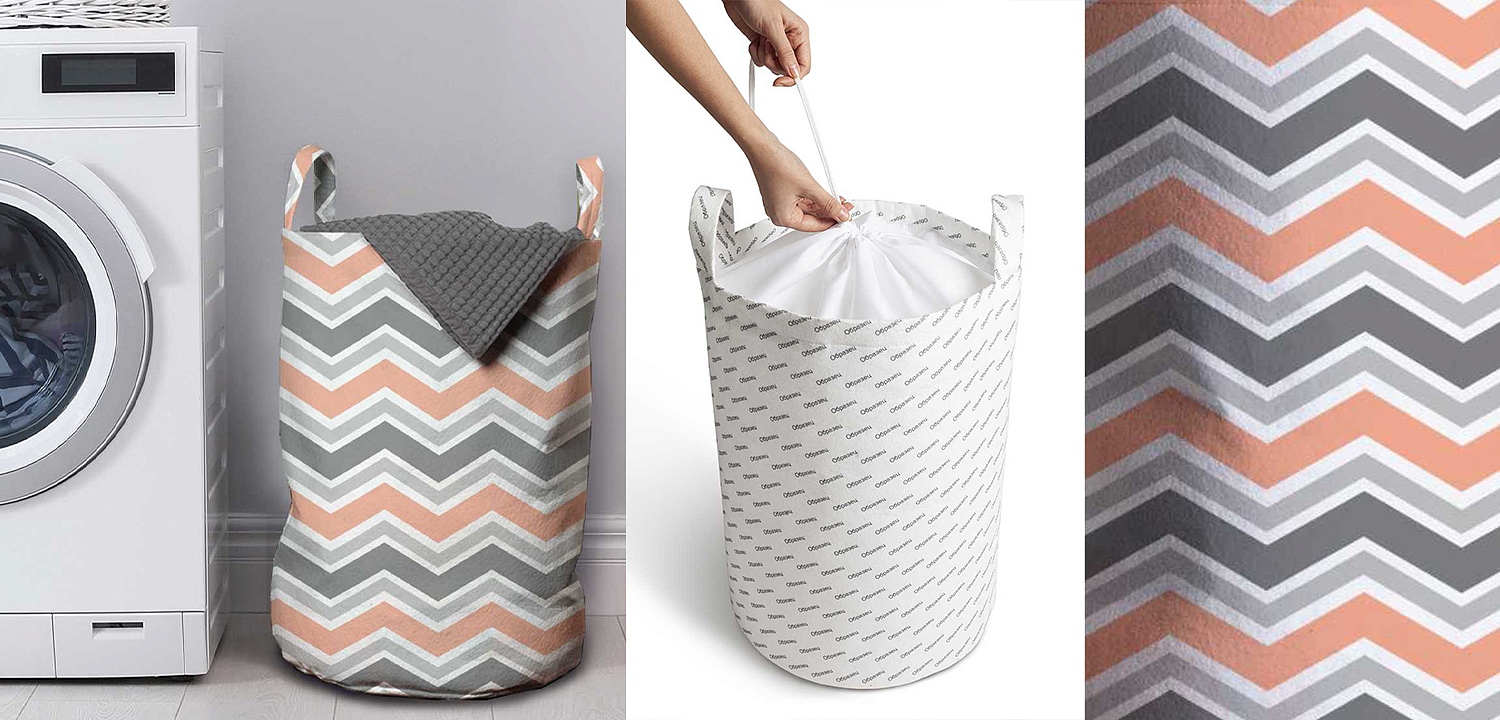 Корзина Gray Chevron Basket Корзина Gray Chevron Basket - Loft-Concept в Волгограде