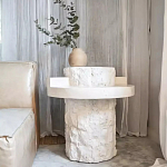 Дизайнерский журнальный стол цилиндрической формы фактурный Mylepen варинант исполнения - 2 | Loft Concept в Волгограде