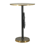 Столик приставной с абстрактным основанием и акцентом в виде золотистого диска Heavenly Space варинант исполнения - 4 | Loft Concept в Волгограде