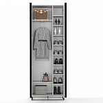 Двухдверный шкаф белого цвета Strict Lines варинант исполнения - 4 | Loft Concept в Волгограде