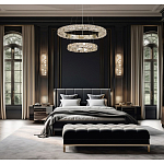 Люстра из 2-х колец с мозаичным хрустальным оформлением Sparks of Crystal варинант исполнения - 2 | Loft Concept в Волгограде